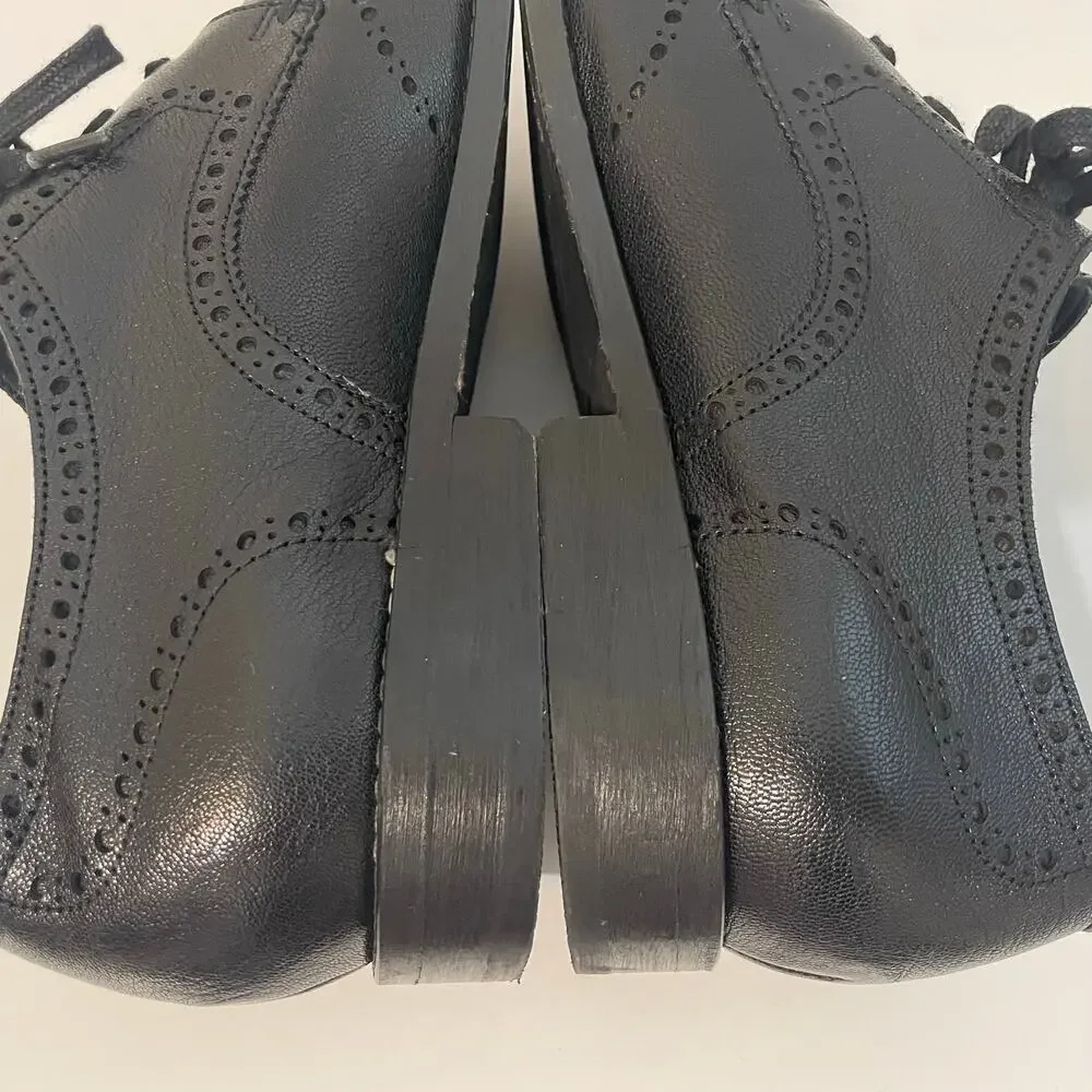 Cole Haan Men's Black Grand 360 Feather Craft Wingtip Oxford Shoes Size 13M
